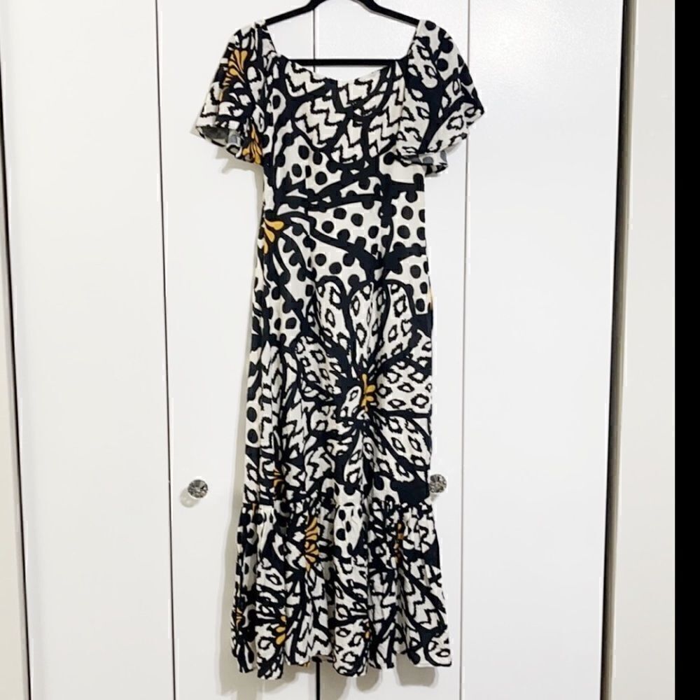 Anthropologie Farm Rio Flutter-Sleeved Maxi Dress Size XS - Picture 6 of 7